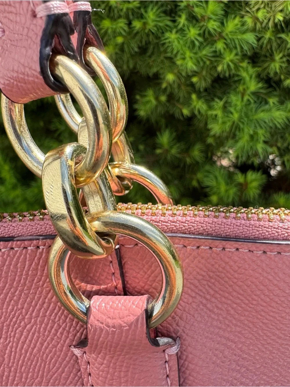 COACH Ava Pink Leather Tote Bag with Gold Hardware - Picture 4 of 11